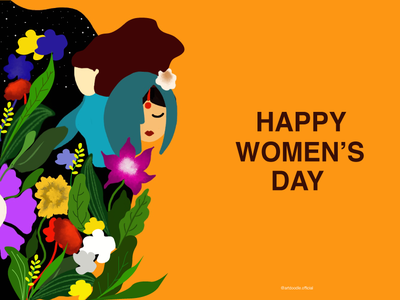 Women's Day character design colourful flat design graphic design happy womens day illustration international womens day visual design women in illustration