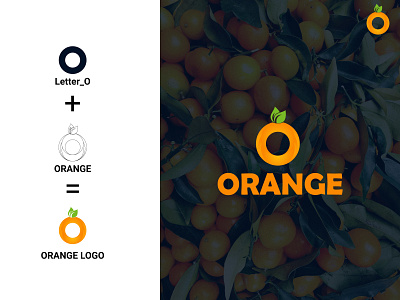 Logo Concept Orange + Letter O_ Logo For Sale