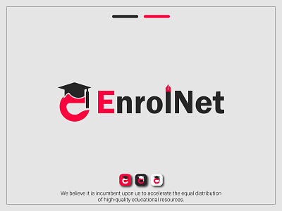 Logo for education institute "EnrolNet" branding brund identy design graphic design illustration logo logo design logodesign vector