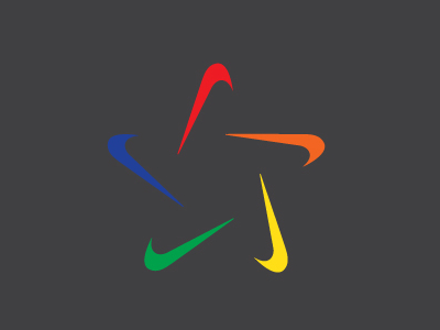 colorful nike logos