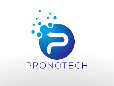 Pronotech Logo Concept blobs blue logo tech