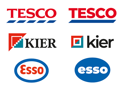 Trendy Brands (Part One) brand esso kier logo simplified tesco