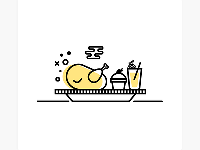 Bon Appétit food icon illustration outline