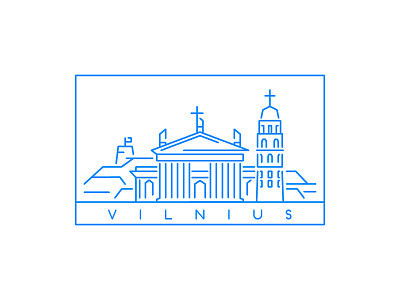 Vilnius City - Line Illustration architecture design illustration line lithuania vector vilnius