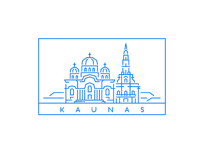 Kaunas City - Line Illustration