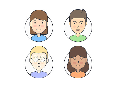 Avatars of People avatars character icons illustration people vector