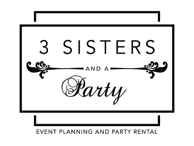 3 Sisters and a Party logo branding design event planning graphic design logo
