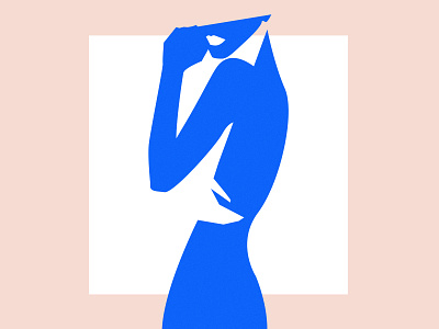 In the mood for Blue abstract art artist blue nude graphic design graphism illustration inspiration matisse minimalism silhouette woman illustration