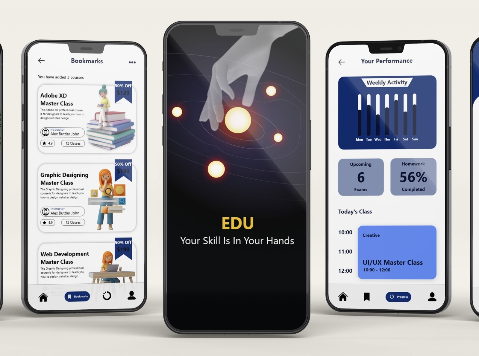 E-Learning App UI by Aarzoo Ahsan on Dribbble