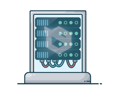 Server 2d design illustration rgwit server