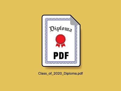 Diploma_PDF design diploma graduation graphic design icon logo quarantine typography ui vector
