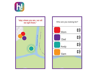 h! Maps children digital gradient hi mobile app safety smartphone vector