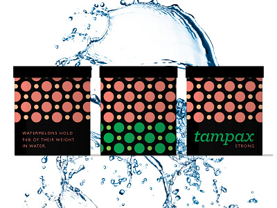 Tampax Fruit Designs branding fruit packaging pattern tampon