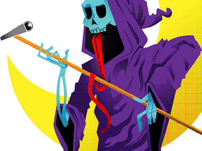 Grim Ripper band halftone halloween illustrator logo music pop vector