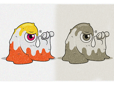 CandyCorn Monster Variants graphic design halloween inktober vector