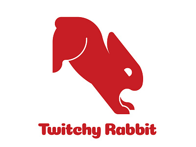 Twitchy Rabbit app branding logo thirtylogos typography