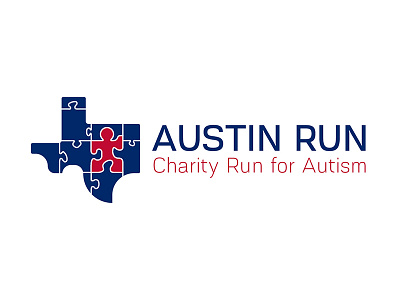 Austin Run app autism branding logo texas thirtylogos typography