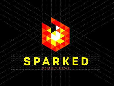 Sparked app branding gaming logo thirtylogos typography
