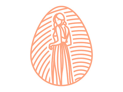 Ostara beauty easter logo ostara vector woman