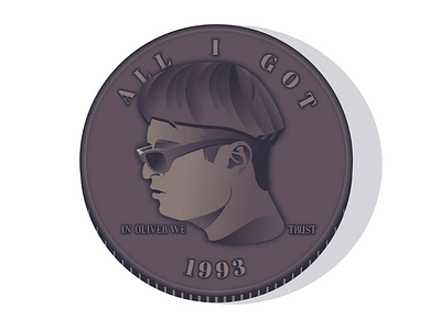 In Oliver We Trust adobe alienboy coin graphicdesign illustrator logo music olivertree vector