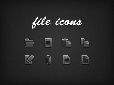 File Icons file icons folder icons gui new page paperclip