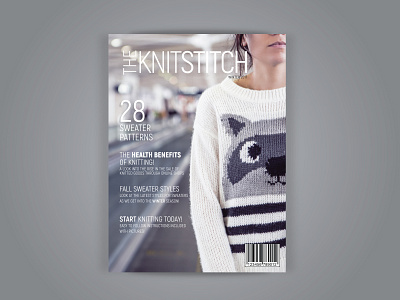 Knitting Magazine Cover design indesign layout layout design photoshop