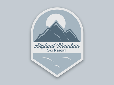Day 8: Ski Mountain Logo branding daily logo challenge dailylogochallenge design dlc flat illustration illustrator logo ski mountain logo vector