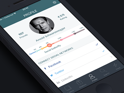 Redesign Scatter app. WIP. Profile app ios profile progress bar scatter ui