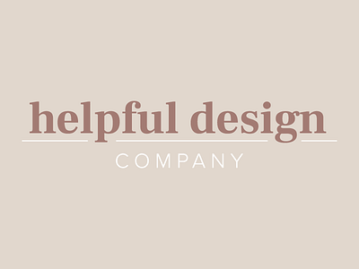 Helpful Design Company logo agency brand identity brand style branding design studio logo logotype typography wordmark