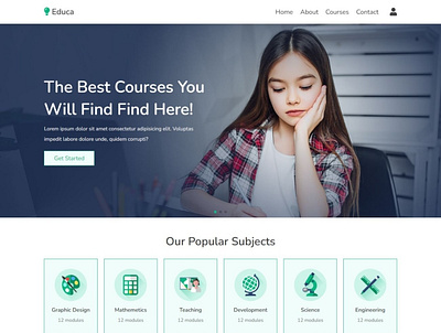 Education Website Templates best website designer landingpage ui