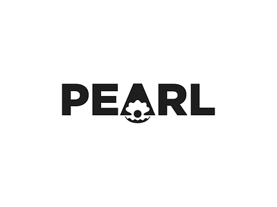 pearl black bold logo clean logo design flat logo jewelry logo logo combination logo ideas logo inspiration minimal minimal logo negative space negativespace pearl pearl logo shell white wordmark