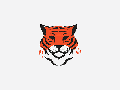 Tiger logo abstract aesthetic animal awesome cat logo clean logo design flat logo hunter inspiration jungle logo print product pring redbubble tiger tiger head tiger logo tiger mascot wild