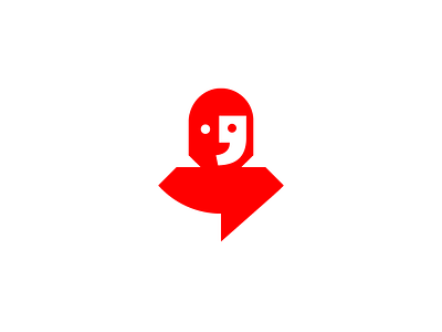 Chat Bot Girl logo ai apps artificial intelligence automation bot branding chat flat fun logo awesome logo inspiration minimal minimalist new logo play full red robot robot girl simple software