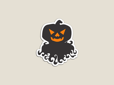 Jack O Lantern artwork dark design flat logo ghost halloween ideas inspiration jack o lantern print product redbubbble scary sticker t shirt vector