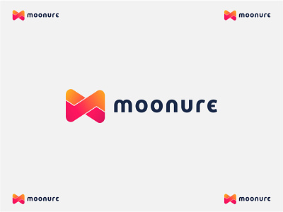 moonure modern MN logo design