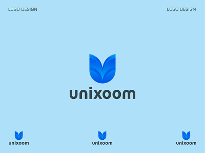 unixoom modern logo design