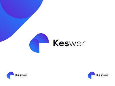 Keswer modern abstract K logo mark unused logo design