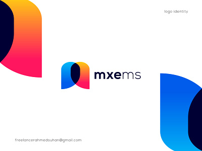 mxems modern m abstract logo design