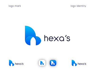 hexa's modern h abstract logo design a b c d e f g h i j k l m n abstract logo branding creative logo design h icon letter logo logo logo design logo designer minimal minimalist modern h modern logo o p q r s t u v w x y z popular simple unused logo