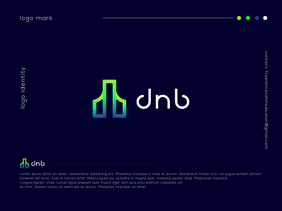 dnb modern abstract logo design