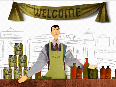 Stu's Kitchen Intro-1 animation css3 illustration jquery