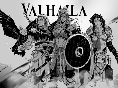 Valhalla anime art design digital art draw drawing fyp illustration