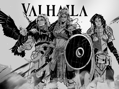 Valhalla anime art design digital art draw drawing fyp illustration