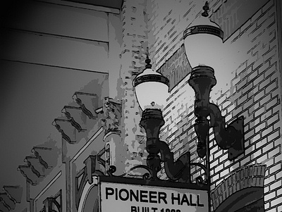 PIONEER HALL 3d animation app branding design graphic design illustration logo motion graphics typography ui ux vector wall street wallpaper