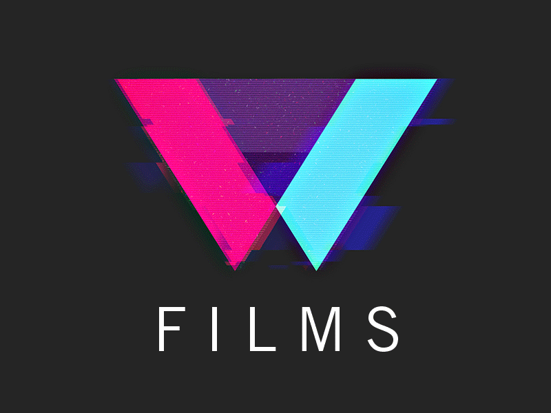 W Films animation branding glitch screen