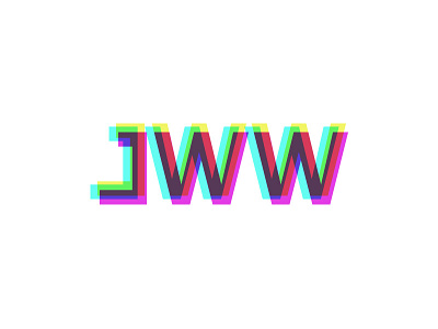 JWW brand branding glitch logo neon rgb