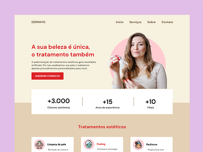 Clínica Dermatologista design ui