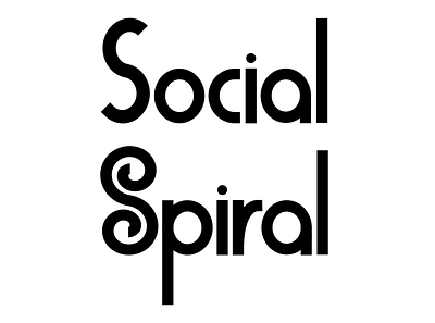 Social Spiral branding graphic design logo typography