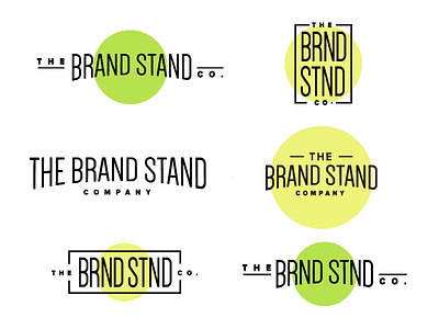 The Brand Stand Logotype options brand branding logo logotype typography