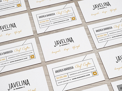 Javelina Ranch Business Cards brand branding business cards cards logo logotype typography